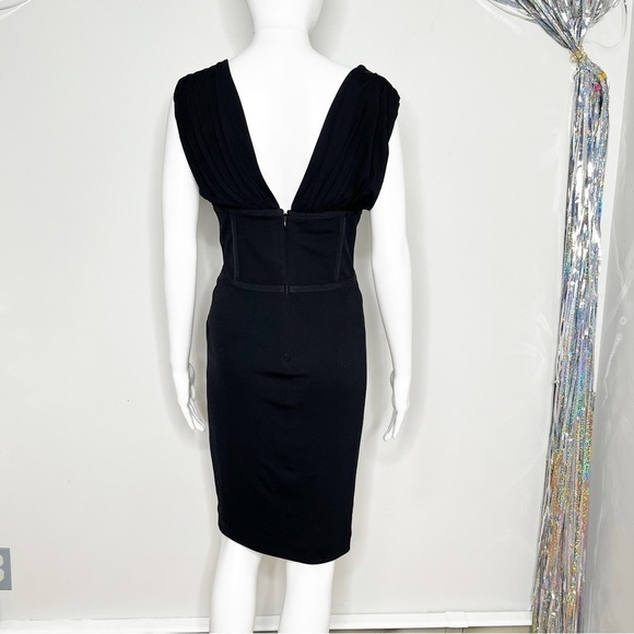 Giambattista Valli Black Empire Corset Waist Midi Formal Dress Black Tie Medium - Picture 8 of 10